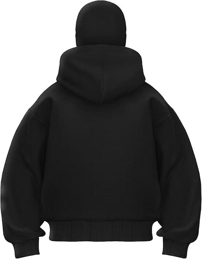 Lllang Blinko Double-Layered Hoodie - Men'S & Women'S Casual Pullover Sweatshirt