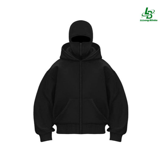Lllang Blinko Double-Layered Hoodie - Men'S & Women'S Casual Pullover Sweatshirt